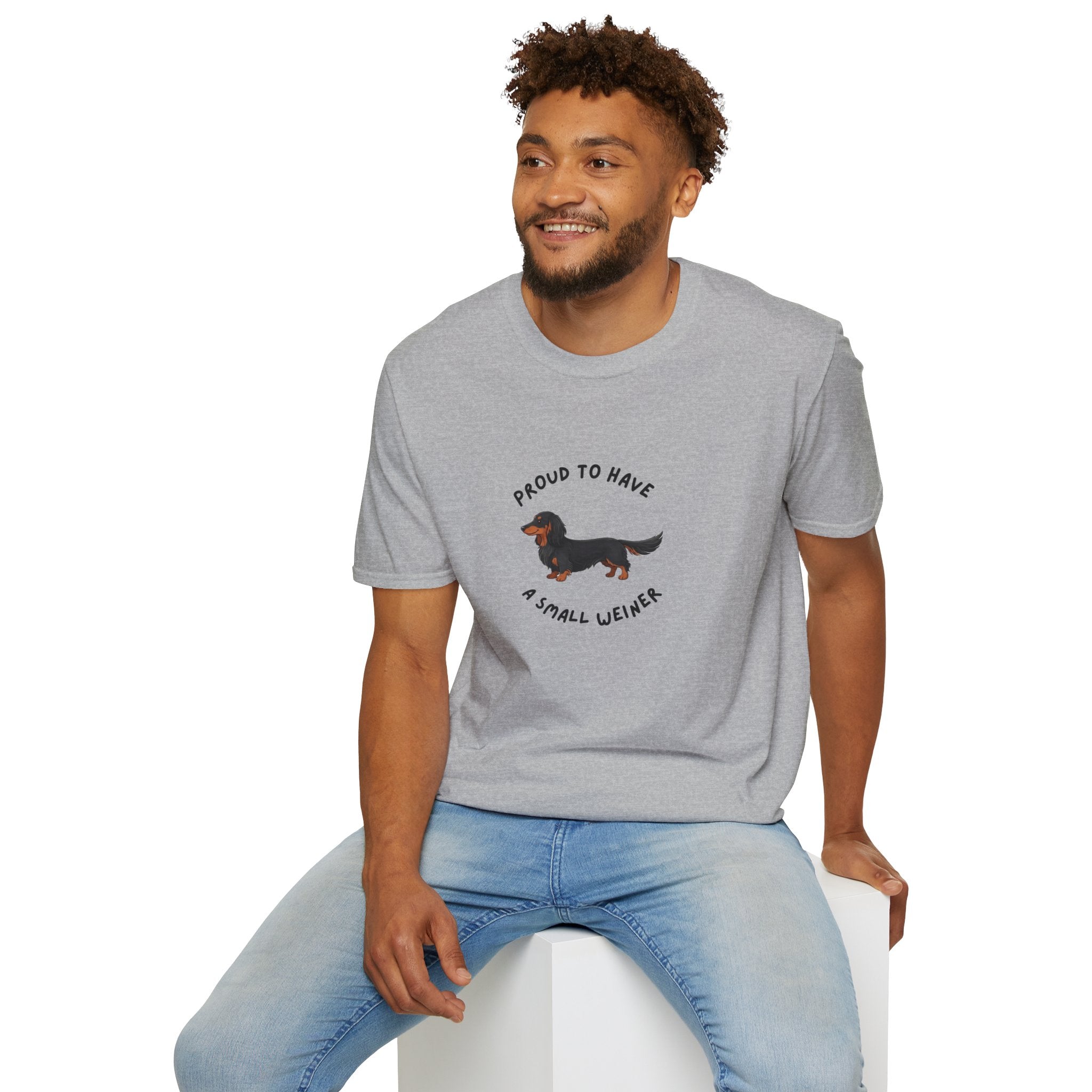 Dachshund T-Shirt — "Proud to Have a Small Weiner" Cute Wiener Dog Tee