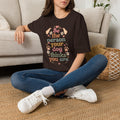 T-Shirt — "Be the Person Your Dog Thinks You Are" Retro Floral Dog Lover Tee