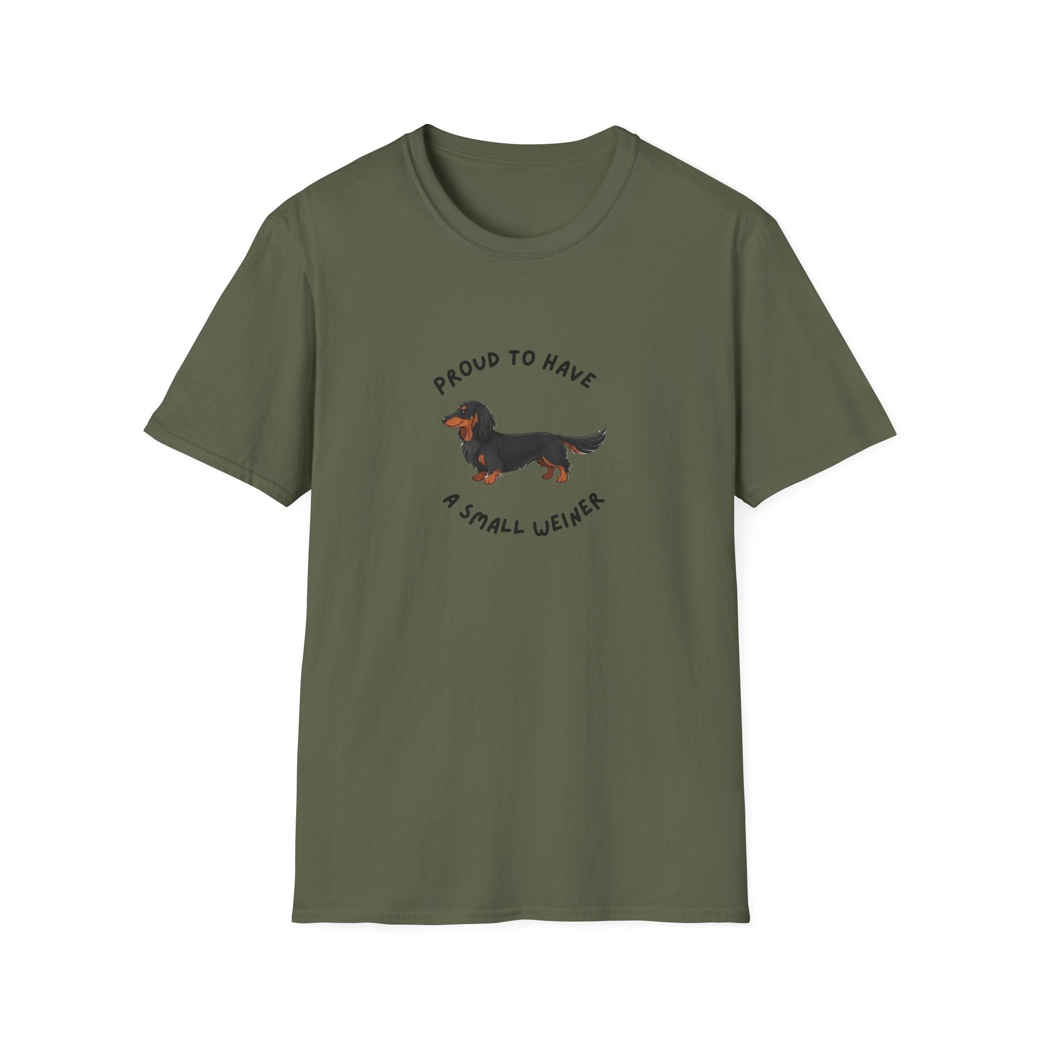 Dachshund T-Shirt — "Proud to Have a Small Weiner" Cute Wiener Dog Tee