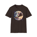 Daschund on Broom Vintage Moon T-Shirt — "My Dog Can Drive Stick"