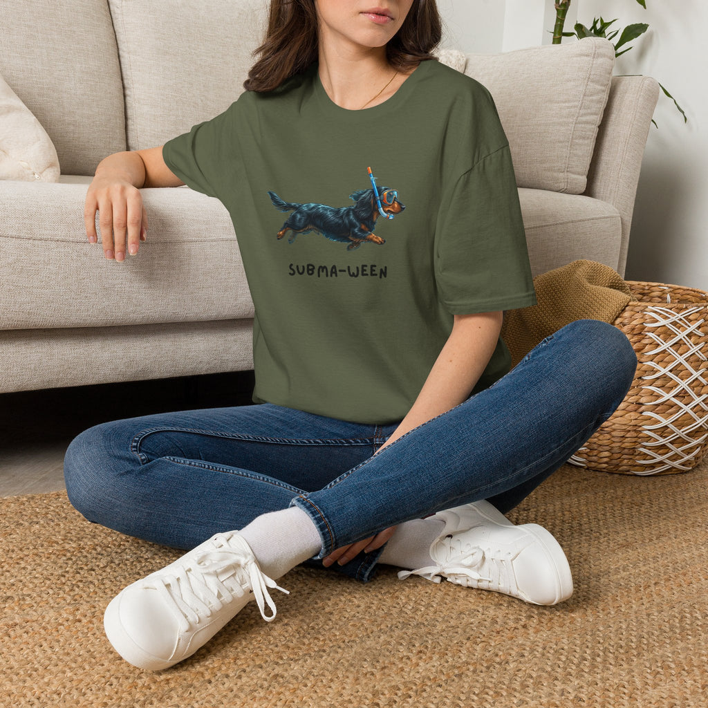 Subma-Ween Dachshund Snorkel Tee — Cute Dog Halloween T-Shirt