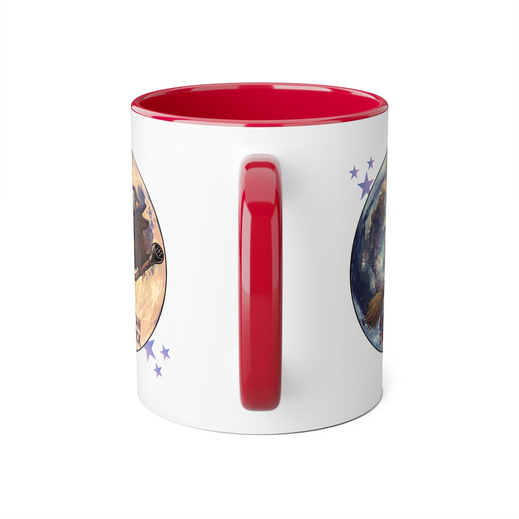 Witch Dog Moon Accent Mug — “My Dog Can Drive Stick” 11oz