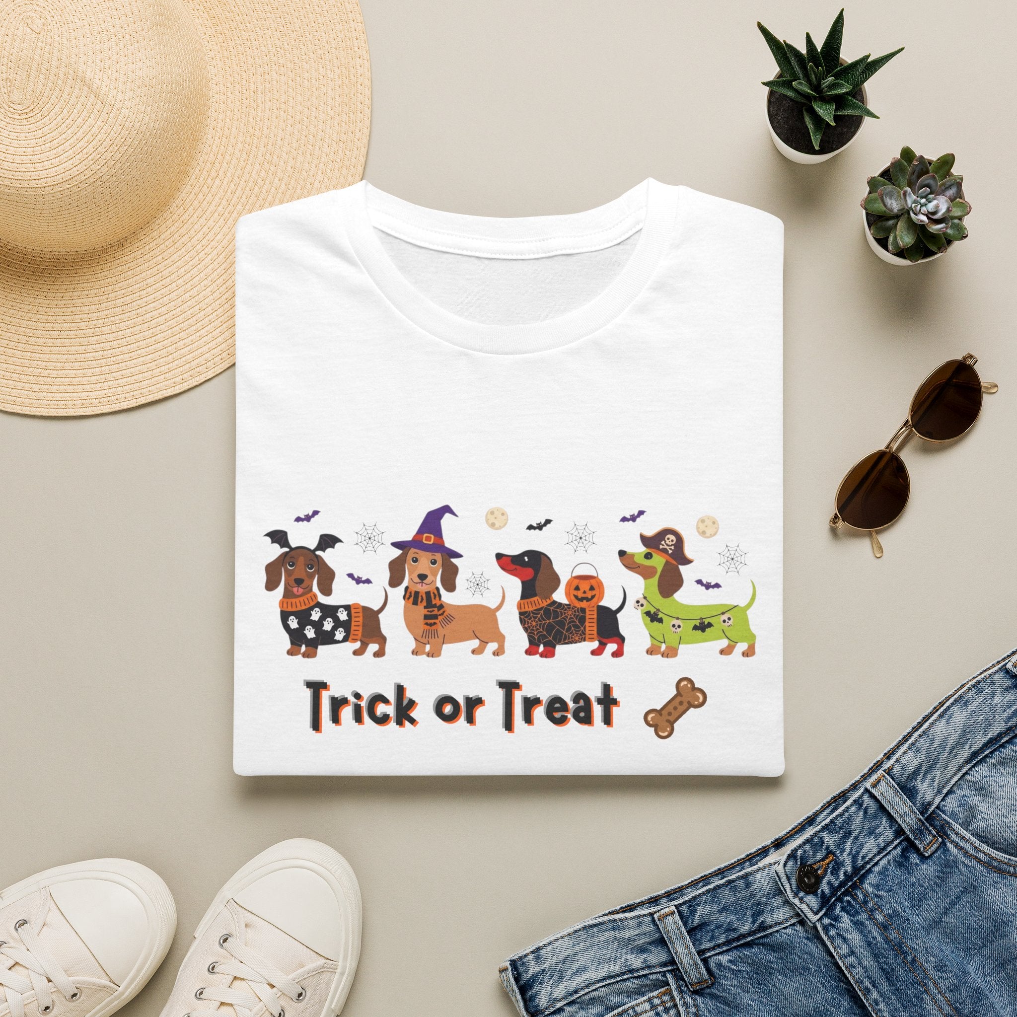 Halloween Dachshund T-Shirt — Trick or Treat Wiener Dog Tee