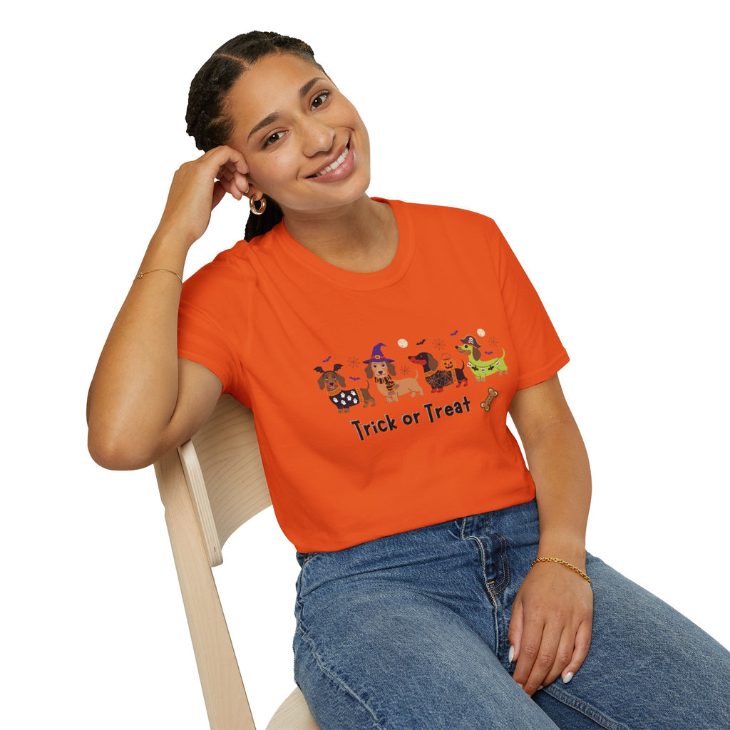 Halloween Dachshund T-Shirt — Trick or Treat Wiener Dog Tee