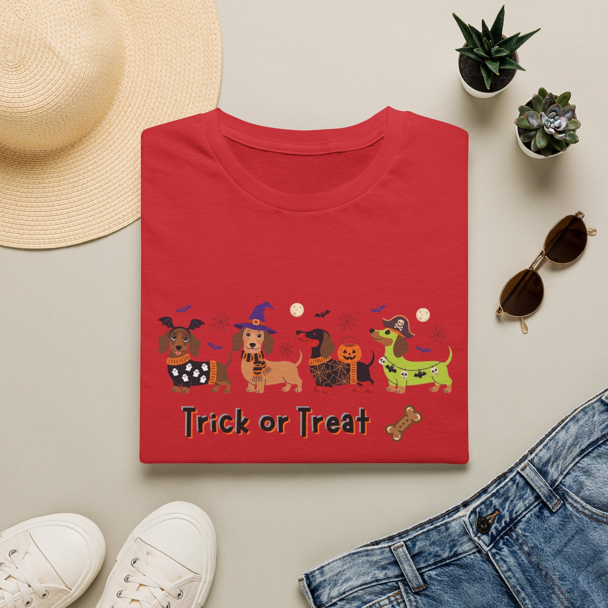 Halloween Dachshund T-Shirt — Trick or Treat Wiener Dog Tee