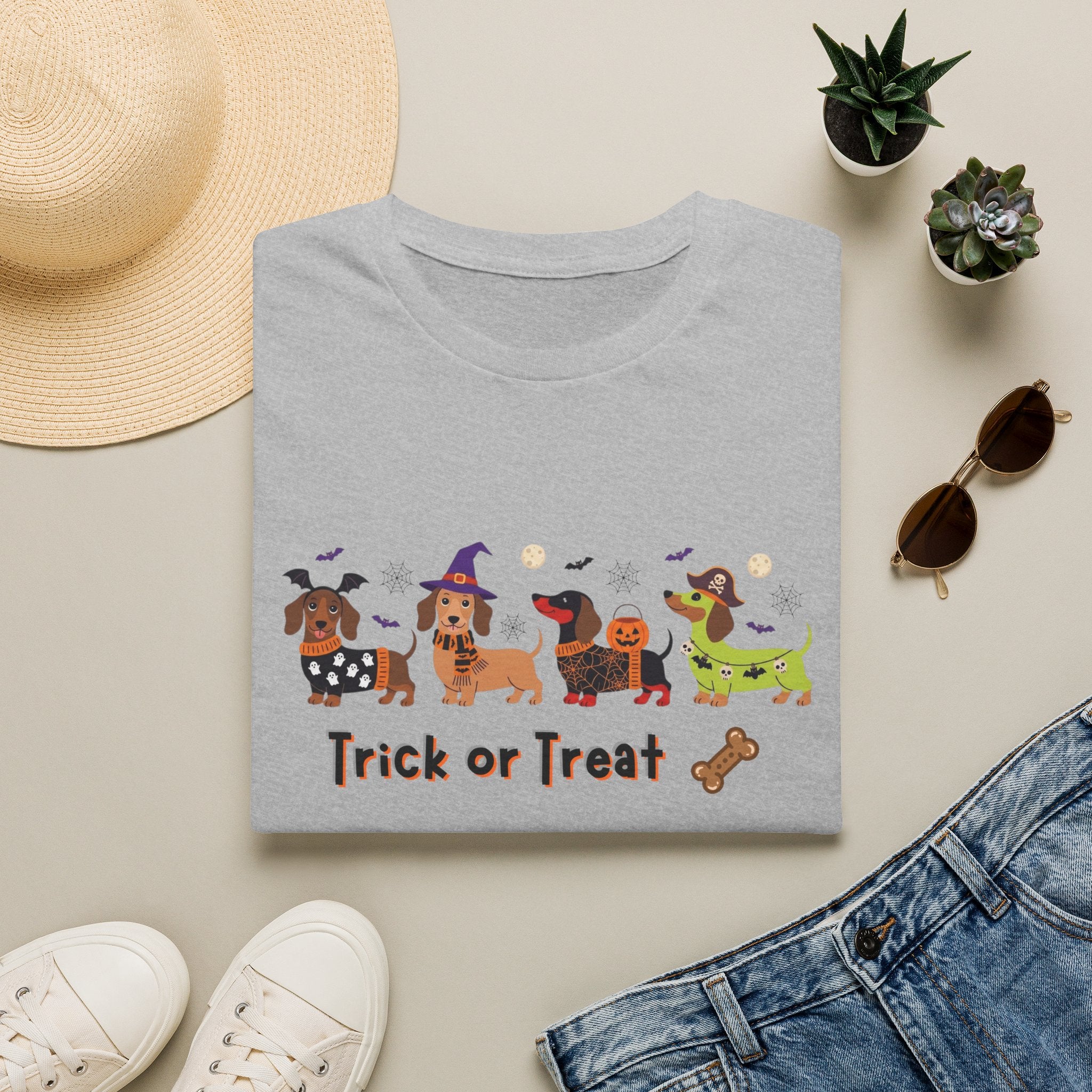 Halloween Dachshund T-Shirt — Trick or Treat Wiener Dog Tee