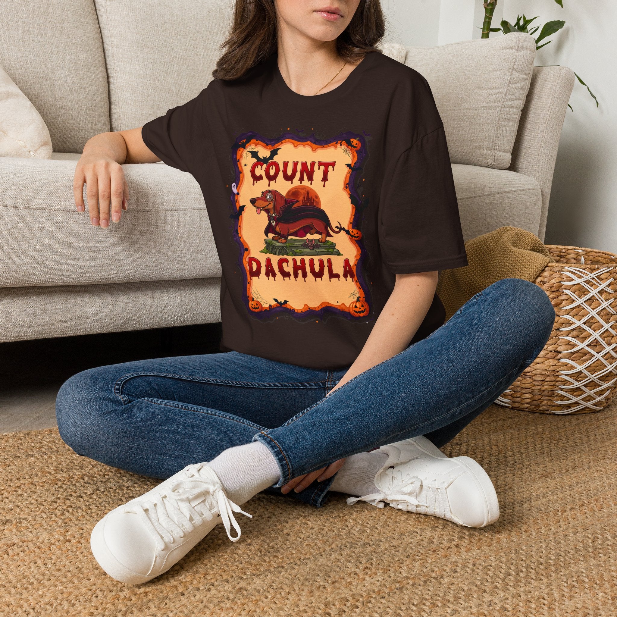 Count Dachula T-Shirt — Funny Halloween Dachshund Tee