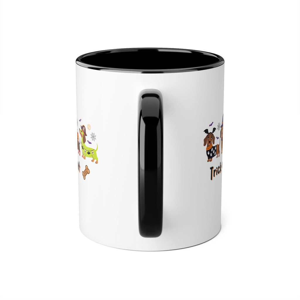 Halloween Dachshund Mug — "Trick or Treat" 11oz Accent Coffee Cup
