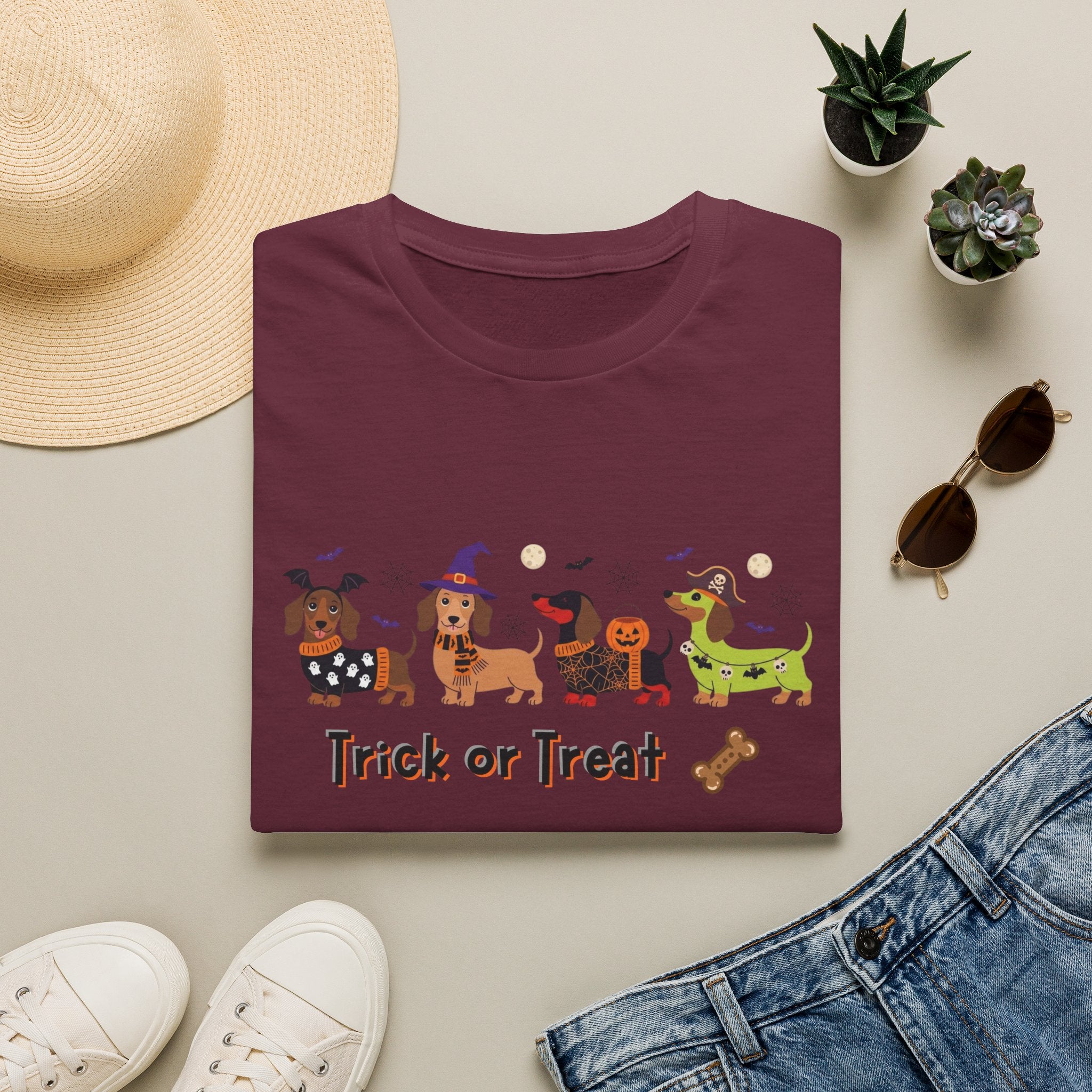 Halloween Dachshund T-Shirt — Trick or Treat Wiener Dog Tee
