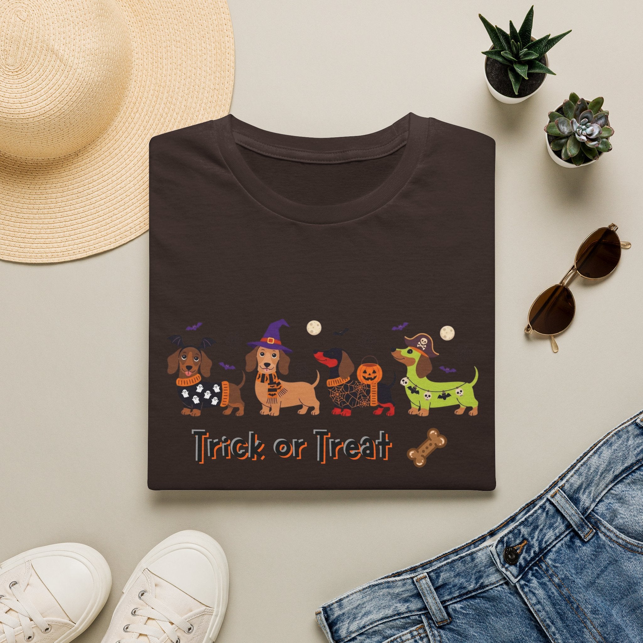 Halloween Dachshund T-Shirt — Trick or Treat Wiener Dog Tee