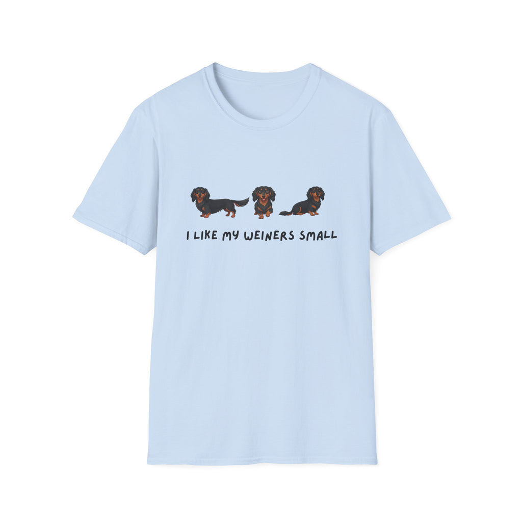 Dachshund Tee - "I Like My Weiners Small" Cute Wiener Dog T-Shirt