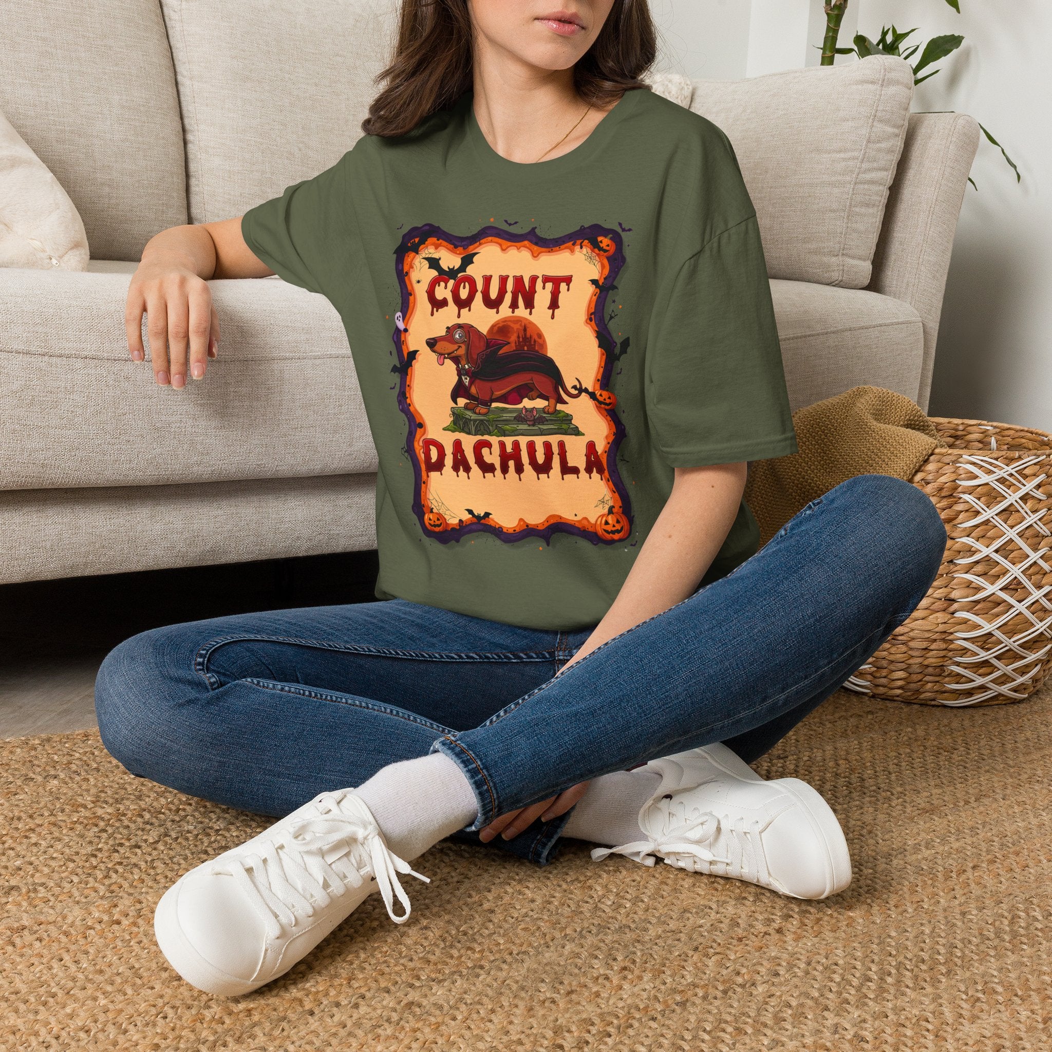 Count Dachula T-Shirt — Funny Halloween Dachshund Tee