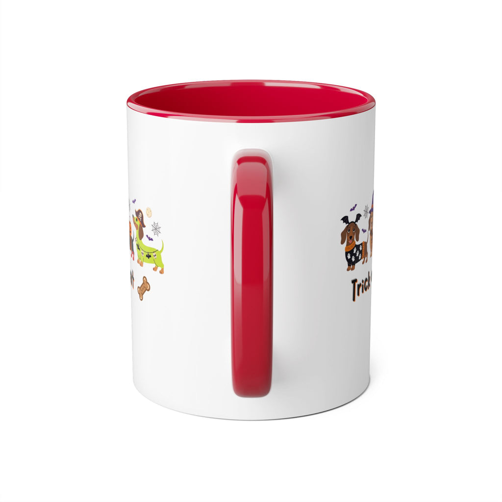 Halloween Dachshund Mug — "Trick or Treat" 11oz Accent Coffee Cup