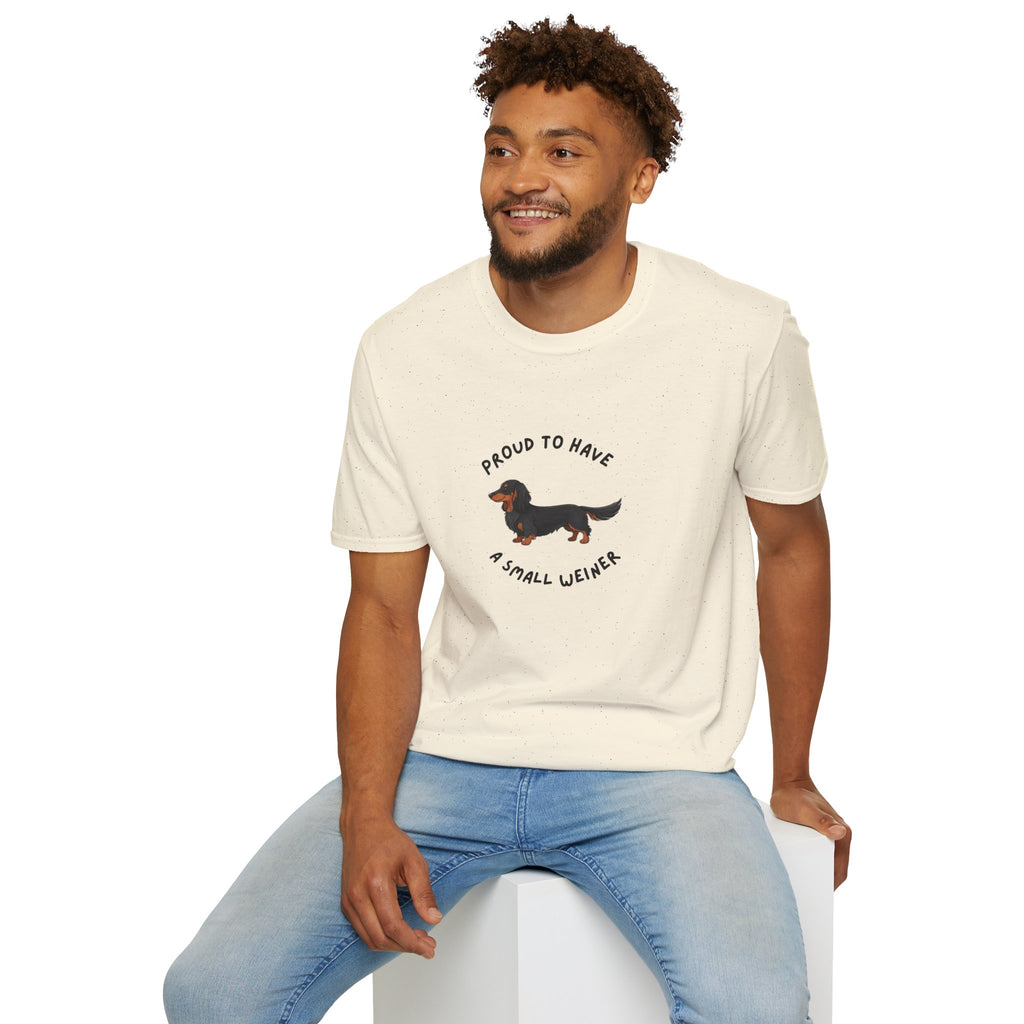 Dachshund T-Shirt — "Proud to Have a Small Weiner" Cute Wiener Dog Tee