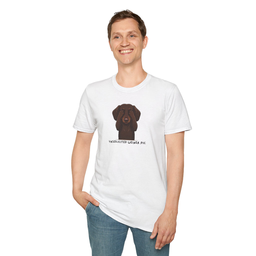 Dog Lover T‑Shirt – "Unsolicited Weiner Pic" Dachshund Graphic Tee