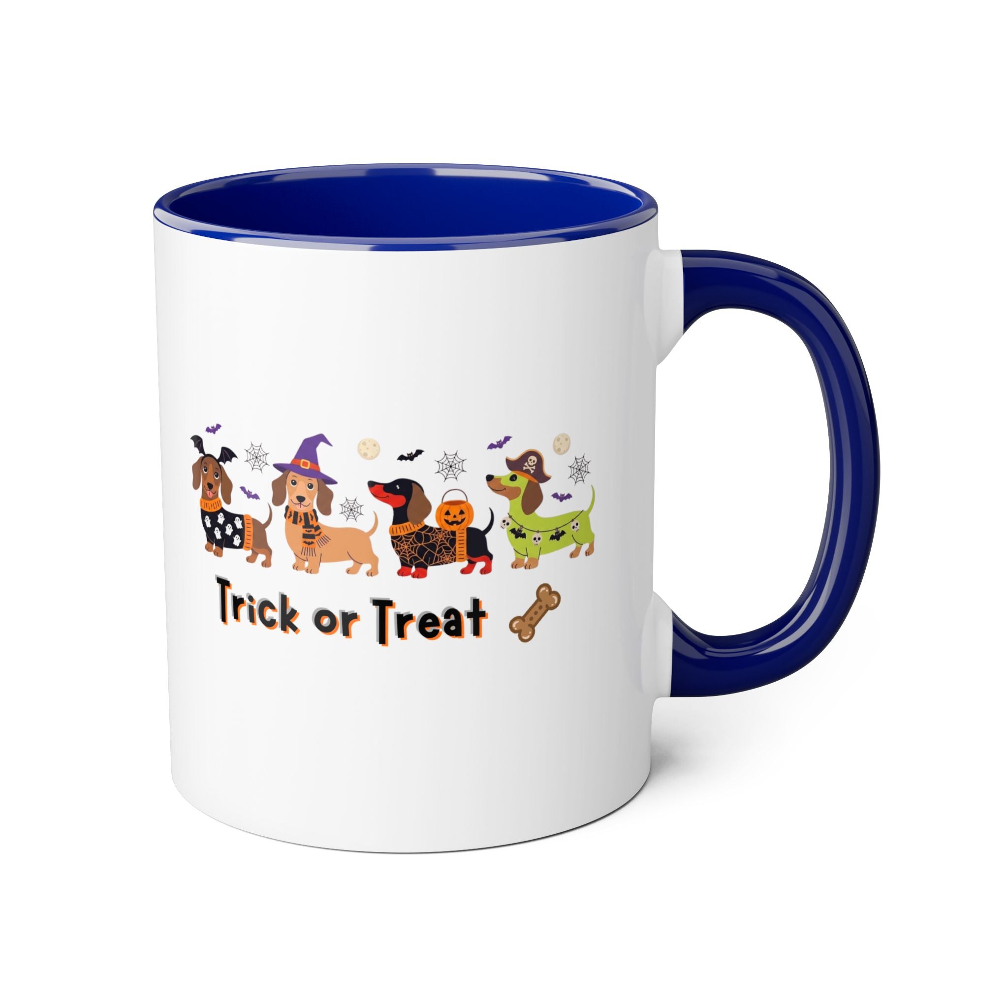 Halloween Dachshund Mug — "Trick or Treat" 11oz Accent Coffee Cup