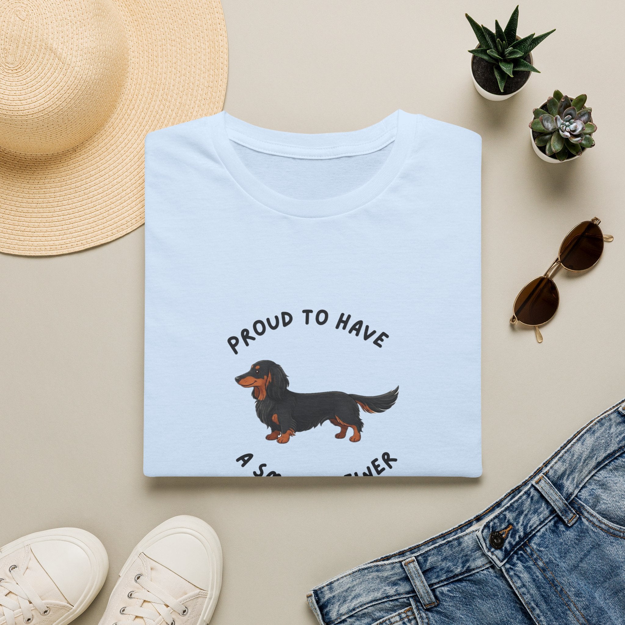 Dachshund T-Shirt — "Proud to Have a Small Weiner" Cute Wiener Dog Tee