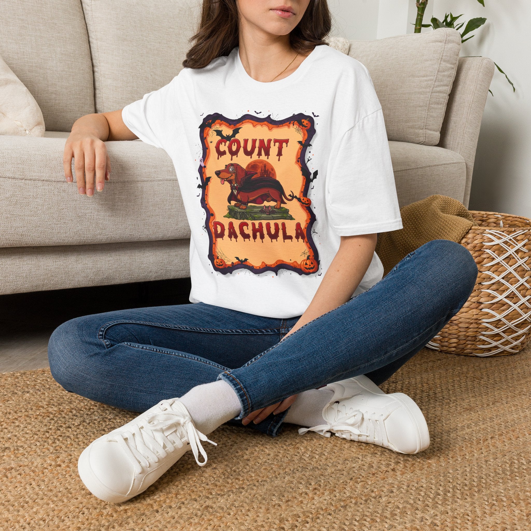 Count Dachula T-Shirt — Funny Halloween Dachshund Tee