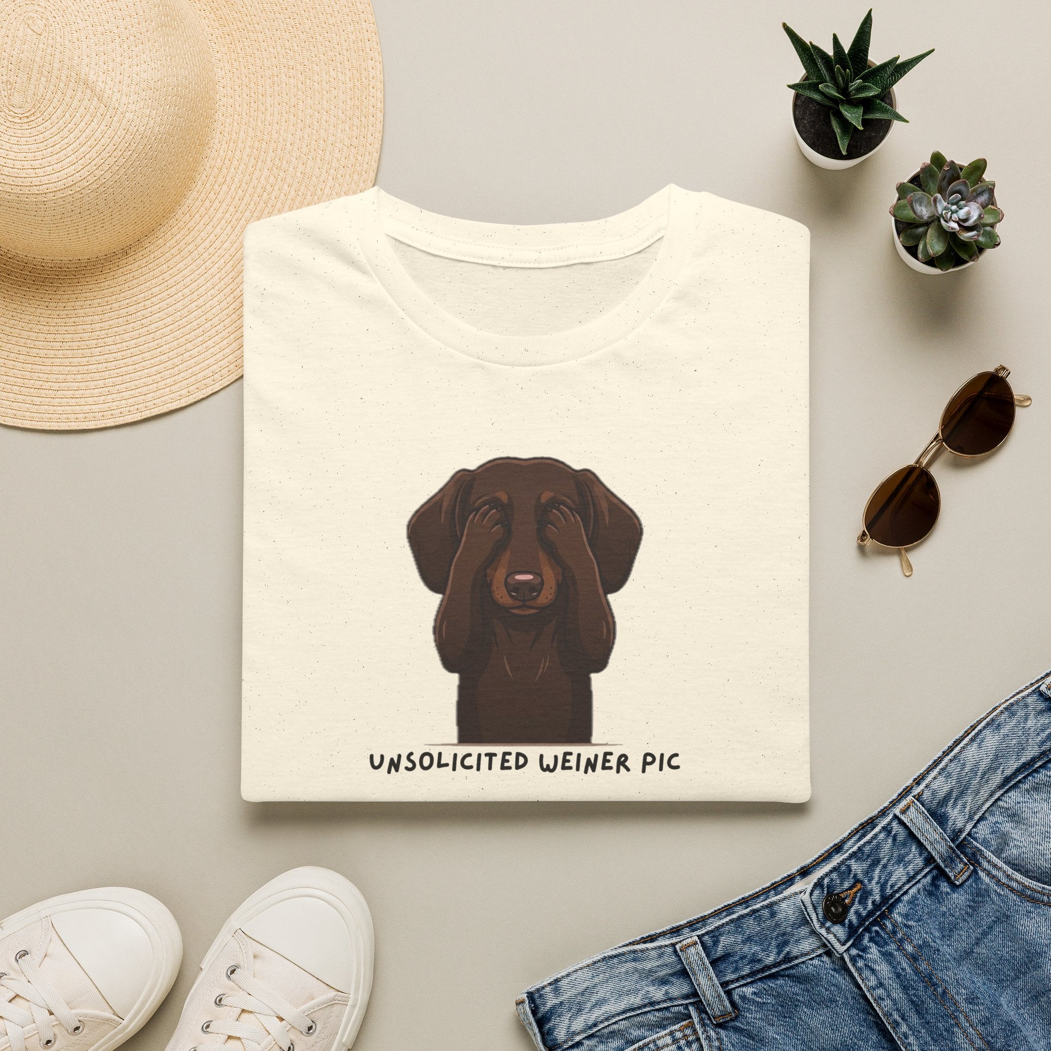 Dog Lover T‑Shirt – "Unsolicited Weiner Pic" Dachshund Graphic Tee