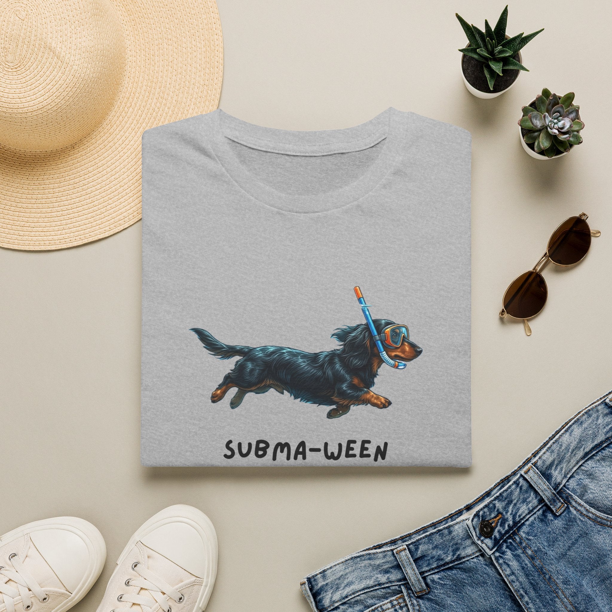 Subma-Ween Dachshund Snorkel Tee — Cute Dog Halloween T-Shirt