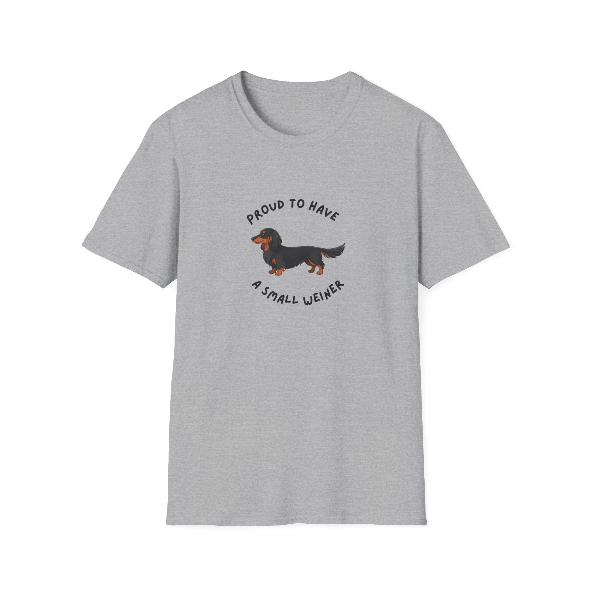 Dachshund T-Shirt — "Proud to Have a Small Weiner" Cute Wiener Dog Tee