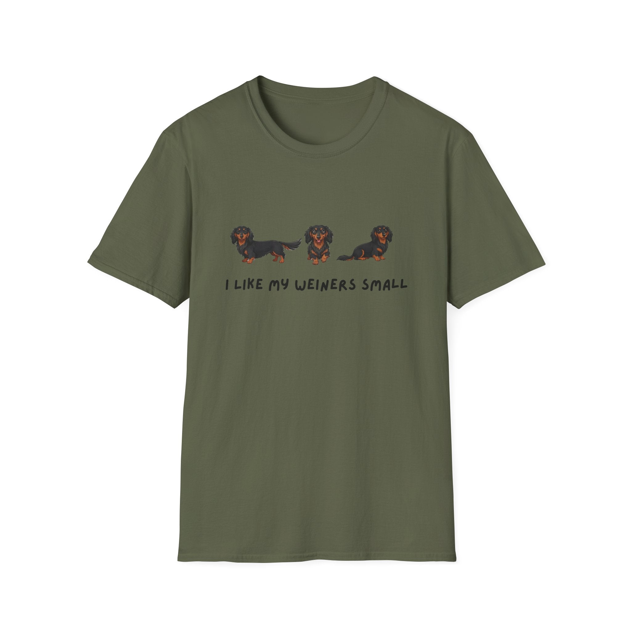 Dachshund Tee - "I Like My Weiners Small" Cute Wiener Dog T-Shirt
