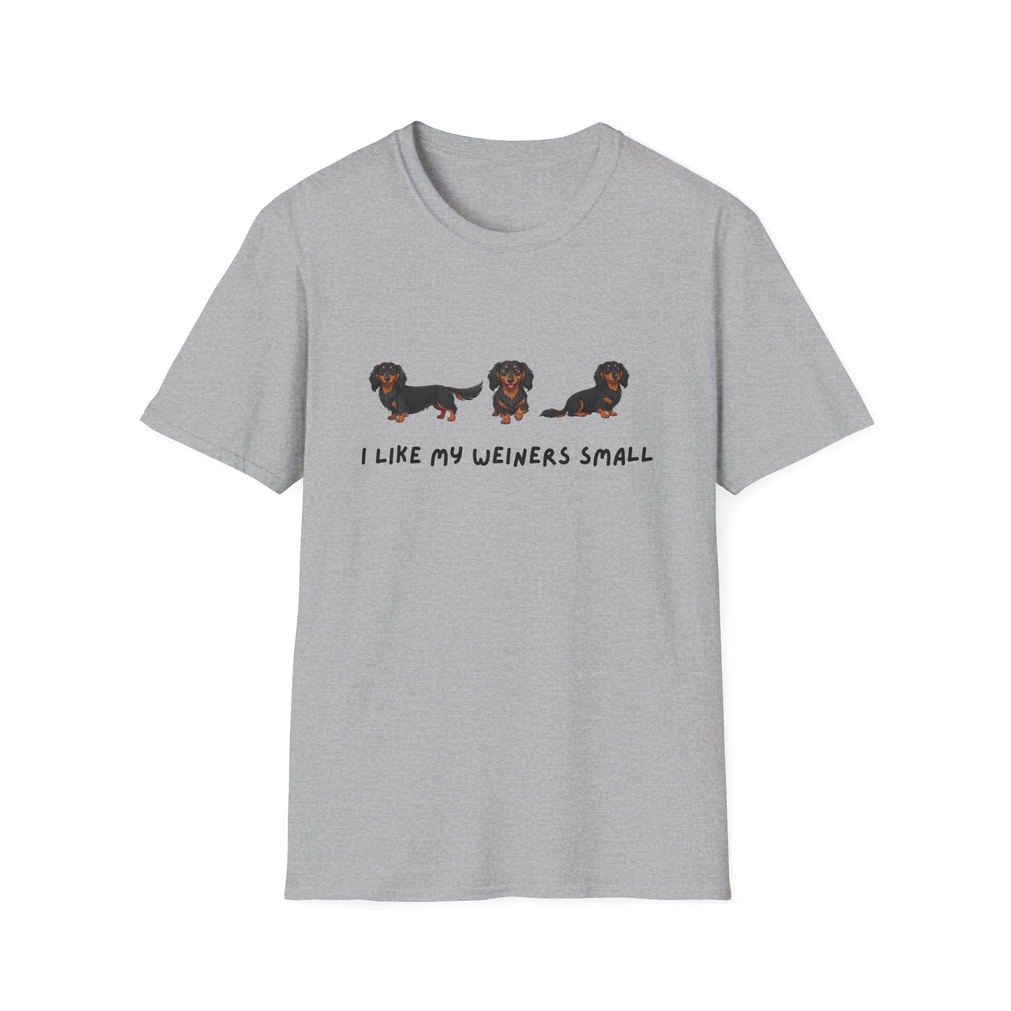Dachshund Tee - "I Like My Weiners Small" Cute Wiener Dog T-Shirt