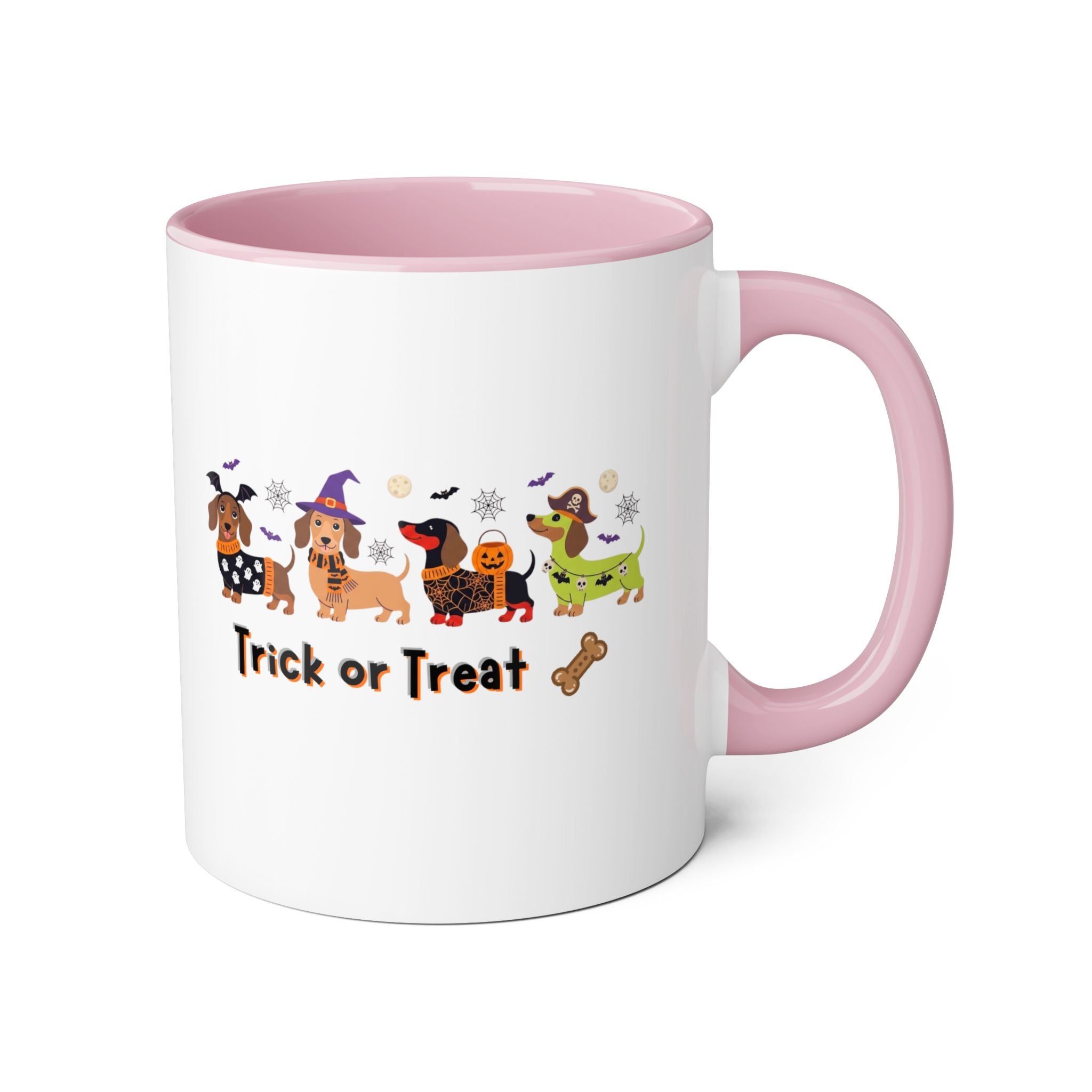 Halloween Dachshund Mug — "Trick or Treat" 11oz Accent Coffee Cup