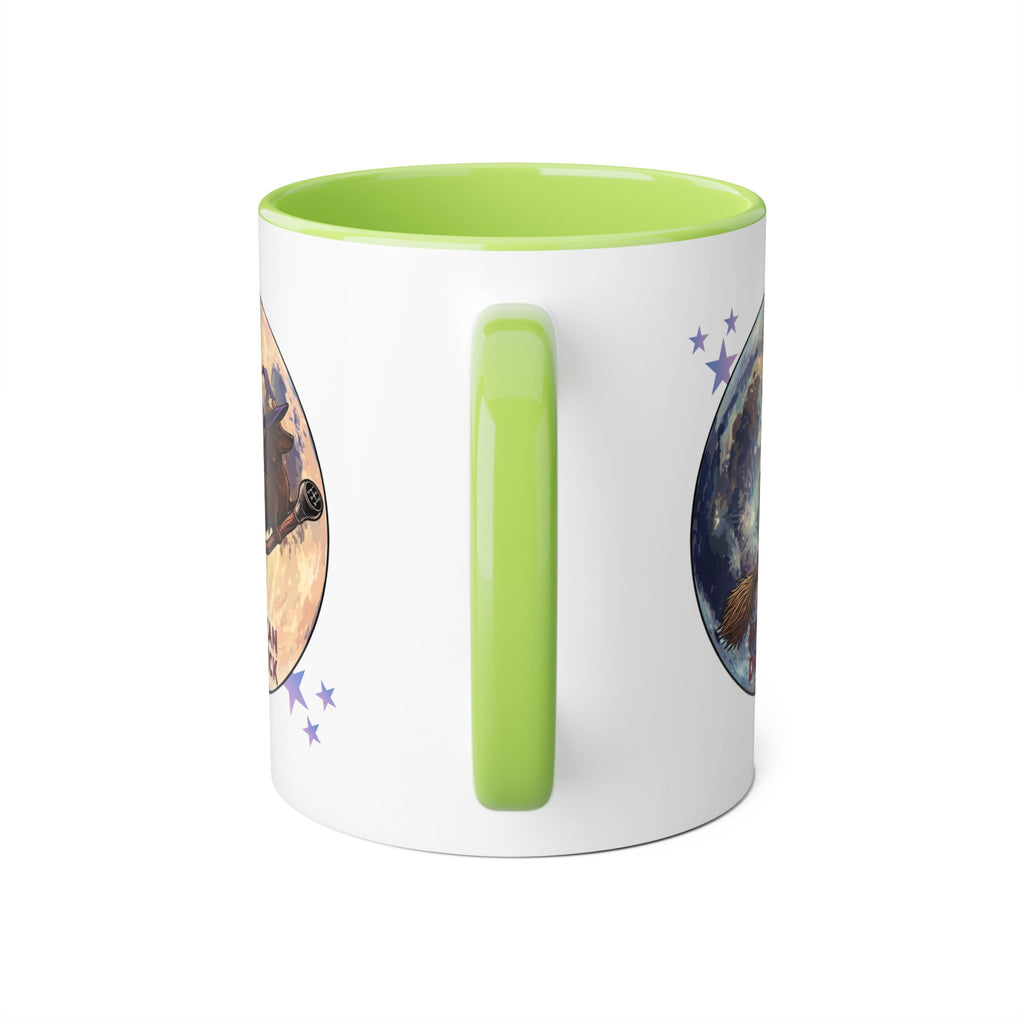 Witch Dog Moon Accent Mug — “My Dog Can Drive Stick” 11oz