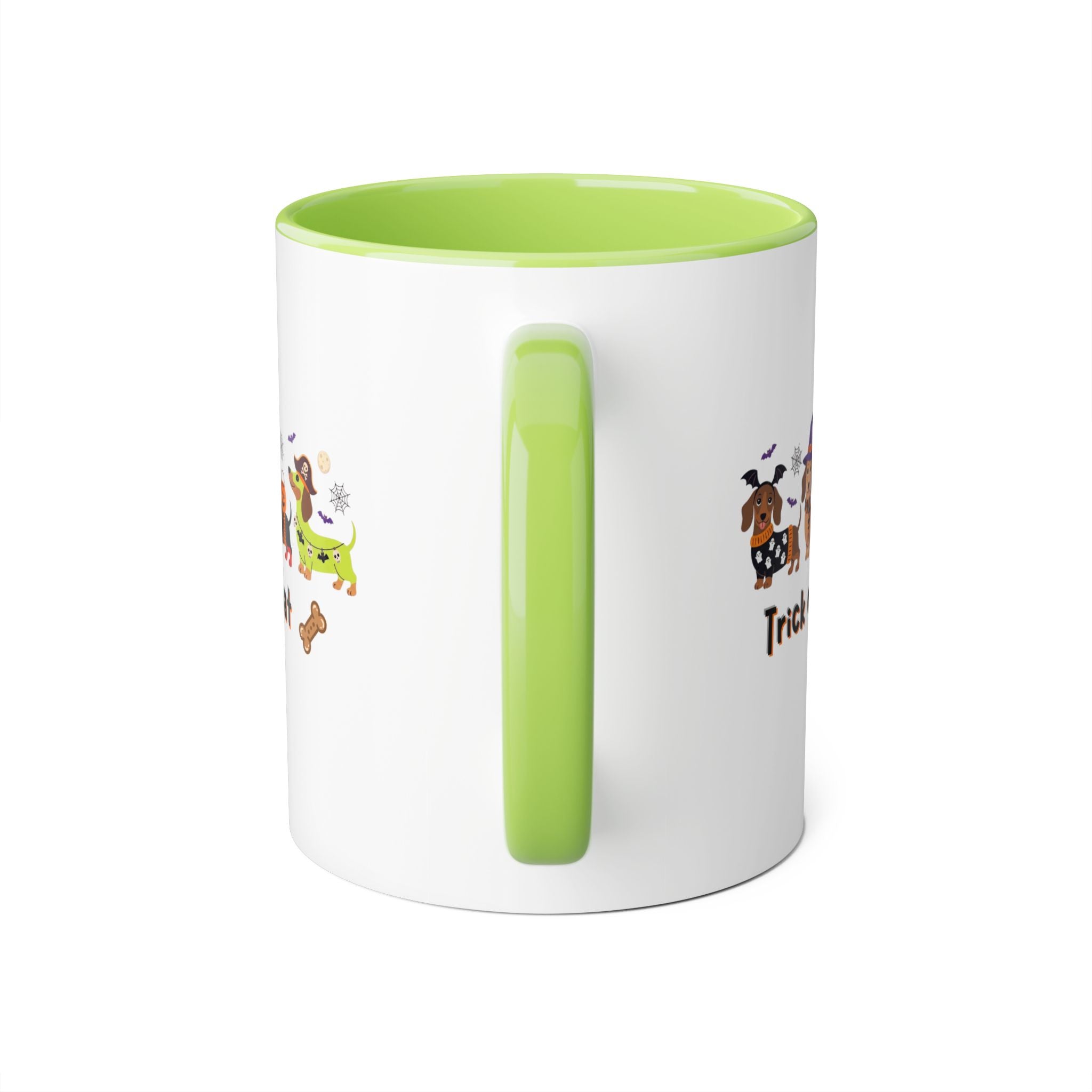 Halloween Dachshund Mug — "Trick or Treat" 11oz Accent Coffee Cup