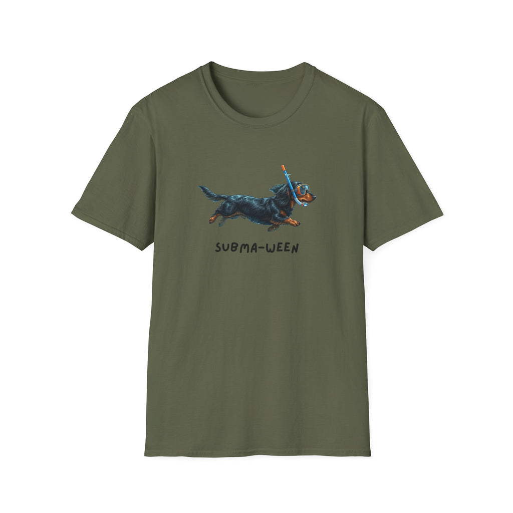 Subma-Ween Dachshund Snorkel Tee — Cute Dog Halloween T-Shirt