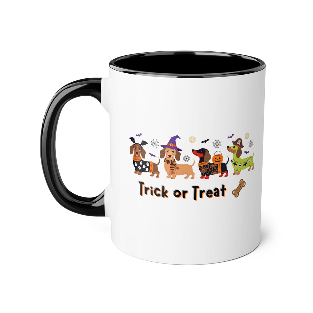Halloween Dachshund Mug — "Trick or Treat" 11oz Accent Coffee Cup