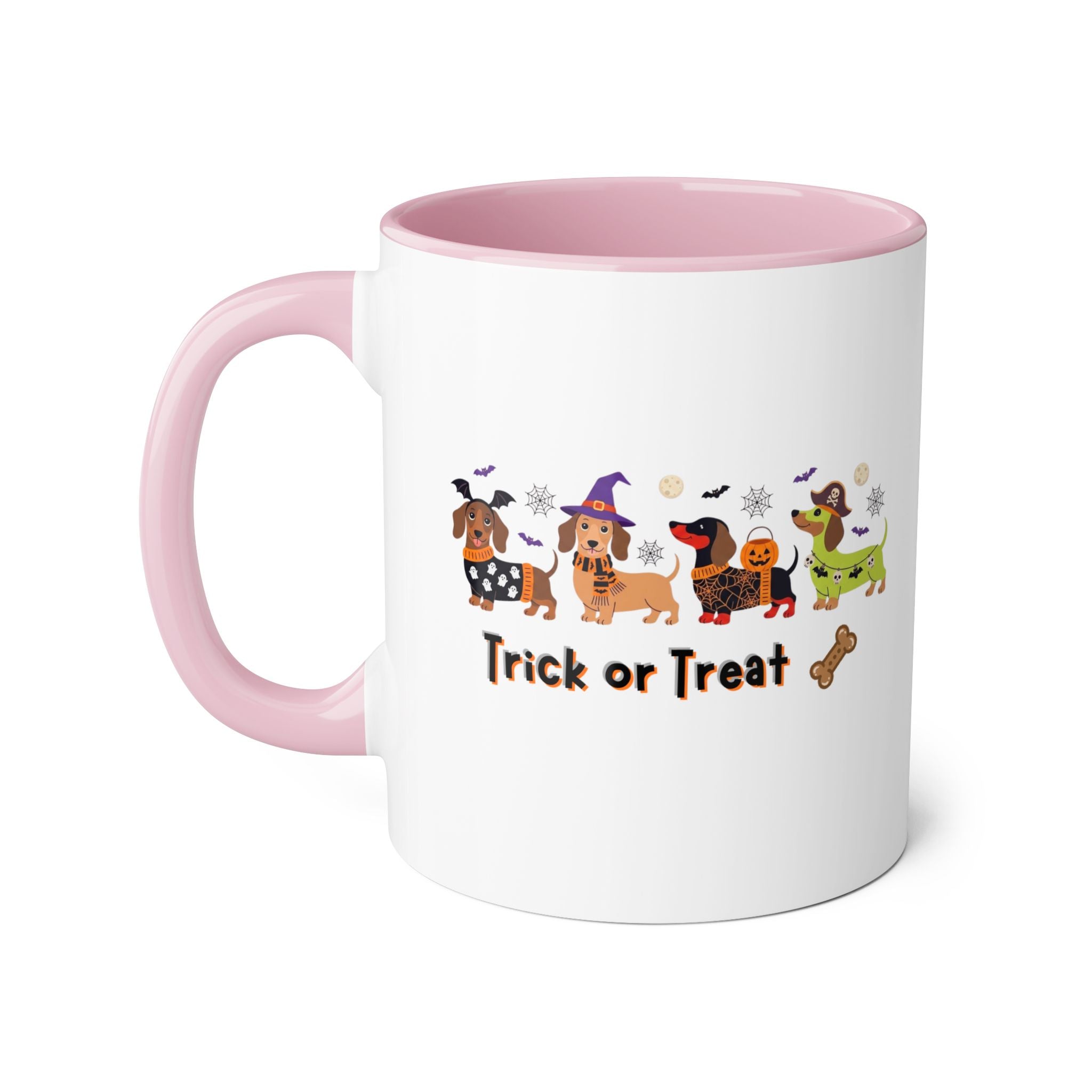 Halloween Dachshund Mug — "Trick or Treat" 11oz Accent Coffee Cup
