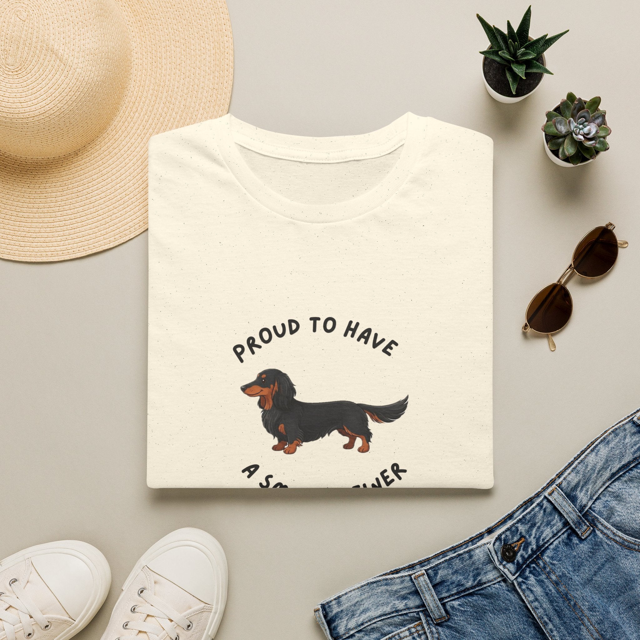 Dachshund T-Shirt — "Proud to Have a Small Weiner" Cute Wiener Dog Tee
