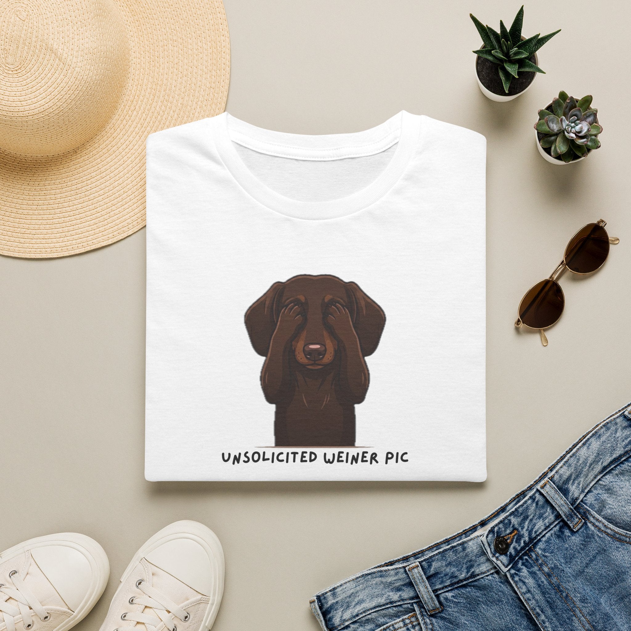 Dog Lover T‑Shirt – "Unsolicited Weiner Pic" Dachshund Graphic Tee