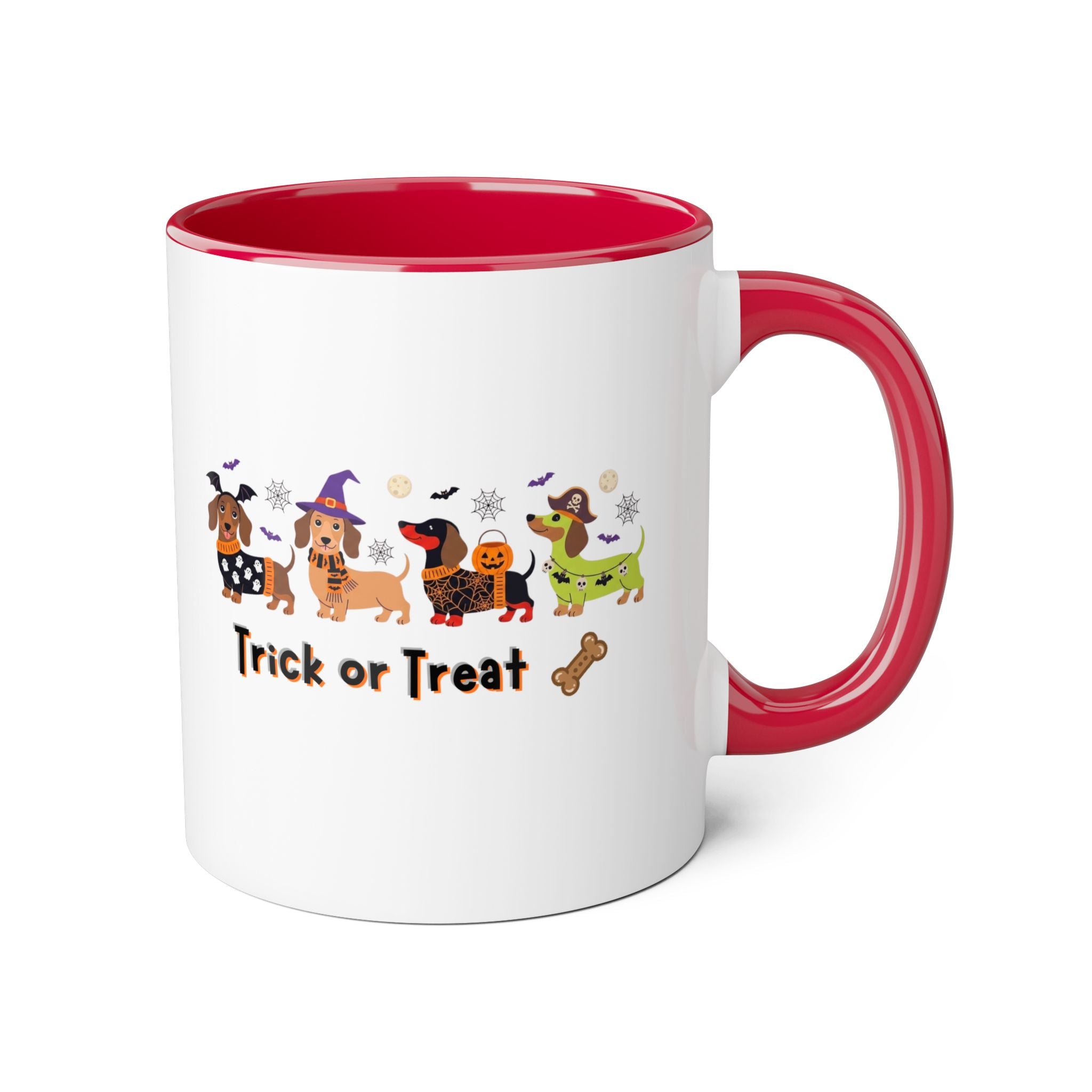 Halloween Dachshund Mug — "Trick or Treat" 11oz Accent Coffee Cup