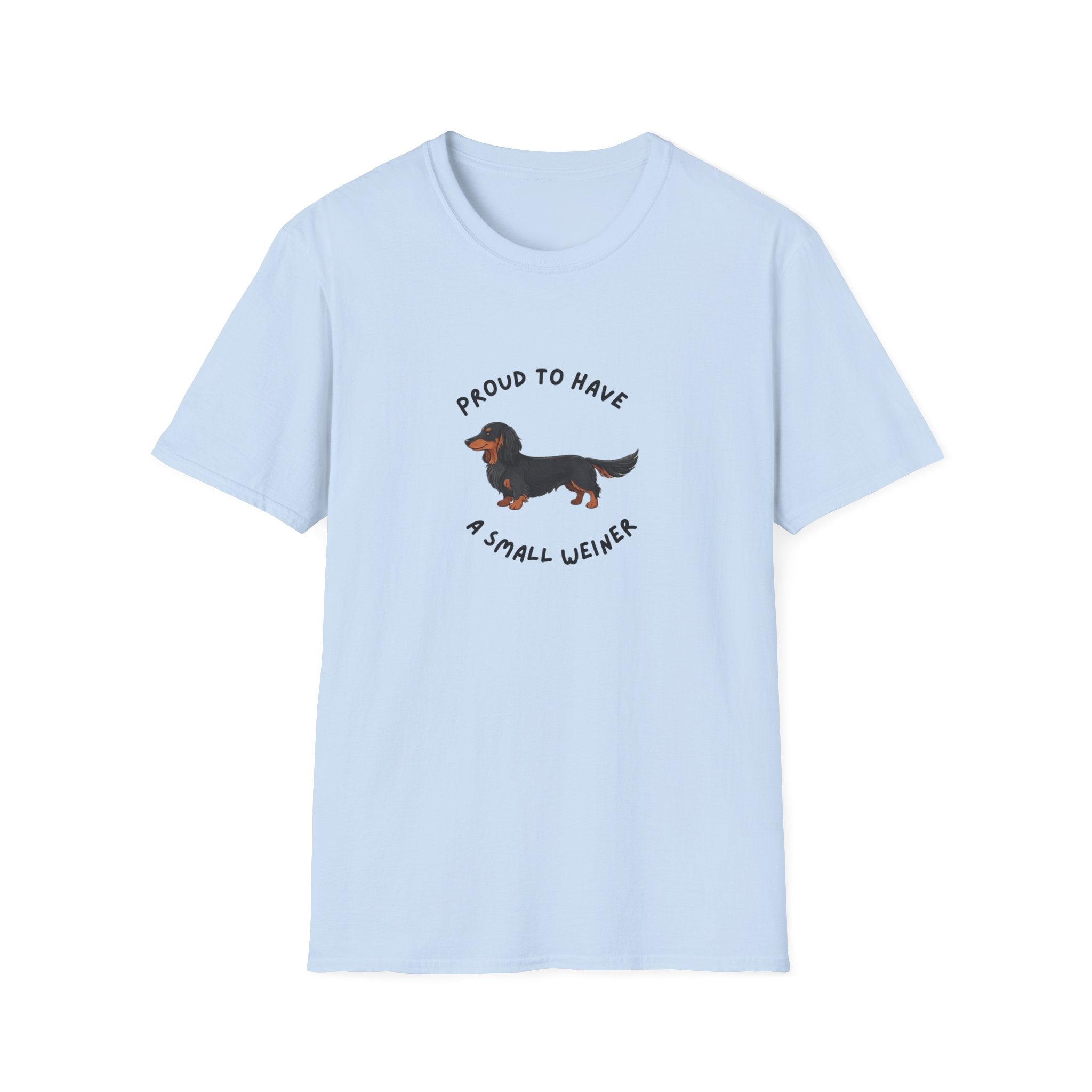 Dachshund T-Shirt — "Proud to Have a Small Weiner" Cute Wiener Dog Tee