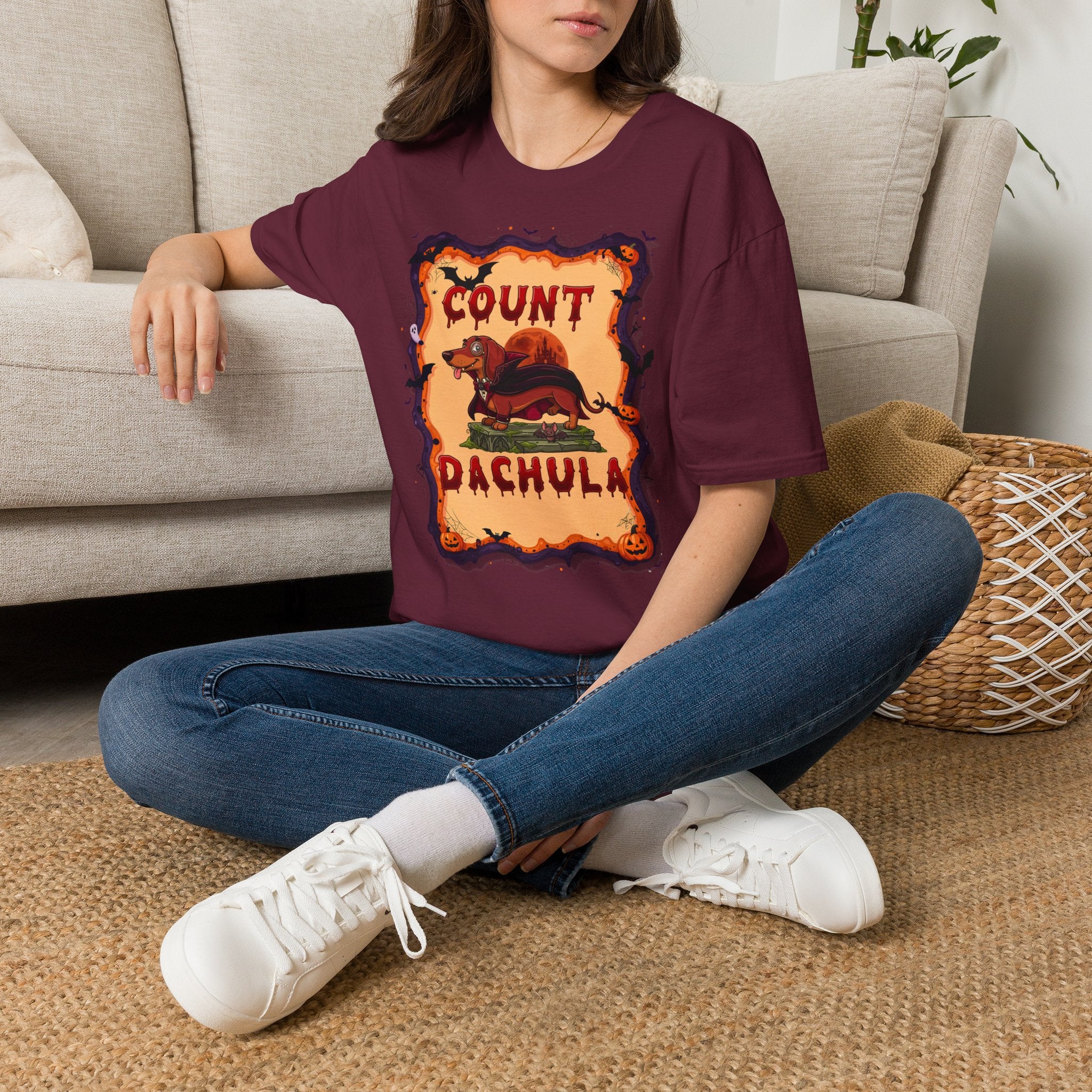 Count Dachula T-Shirt — Funny Halloween Dachshund Tee