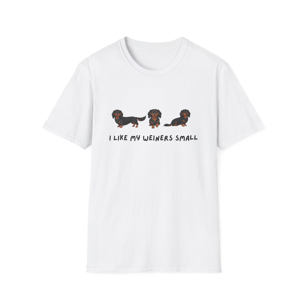 Dachshund Tee - "I Like My Weiners Small" Cute Wiener Dog T-Shirt