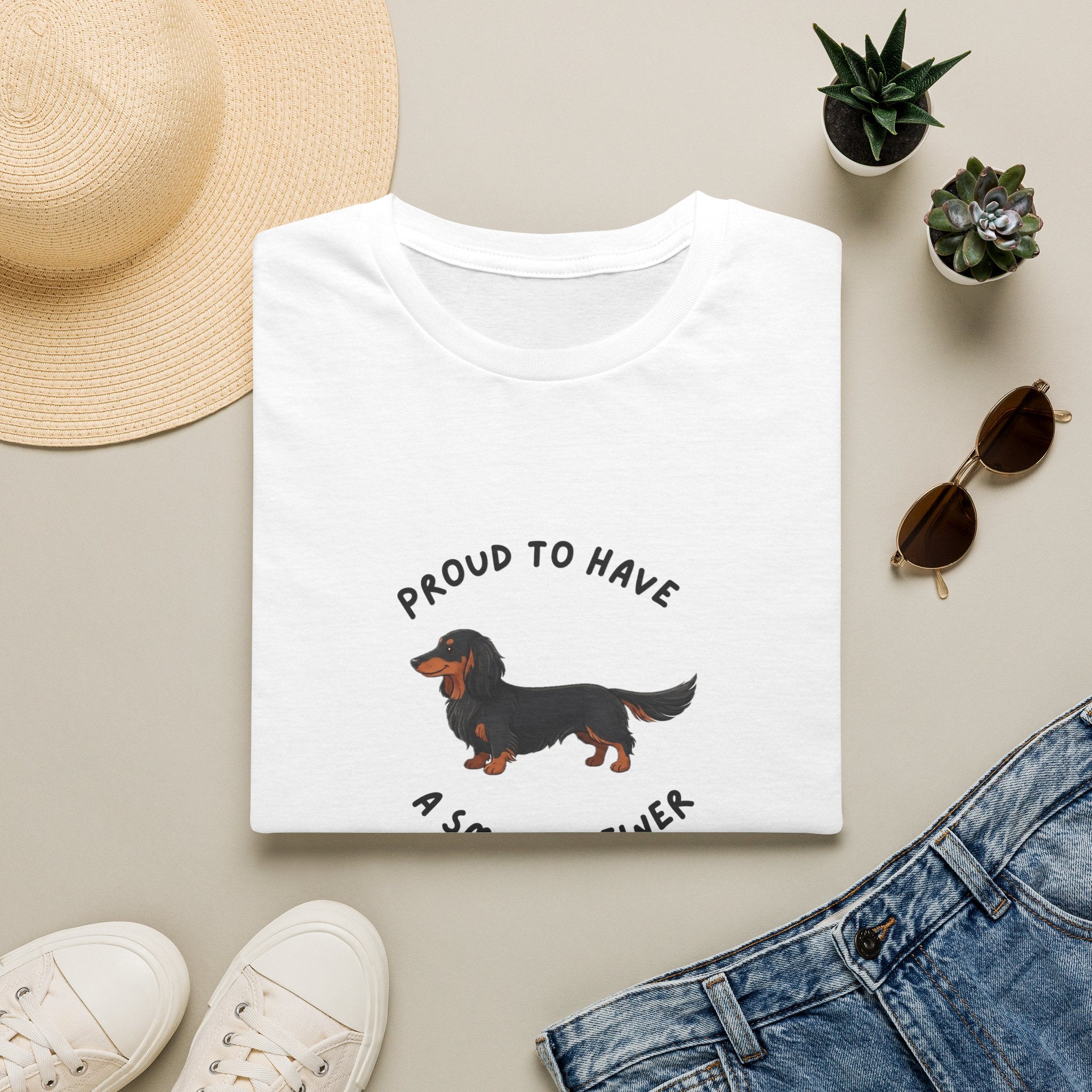 Dachshund T-Shirt — "Proud to Have a Small Weiner" Cute Wiener Dog Tee