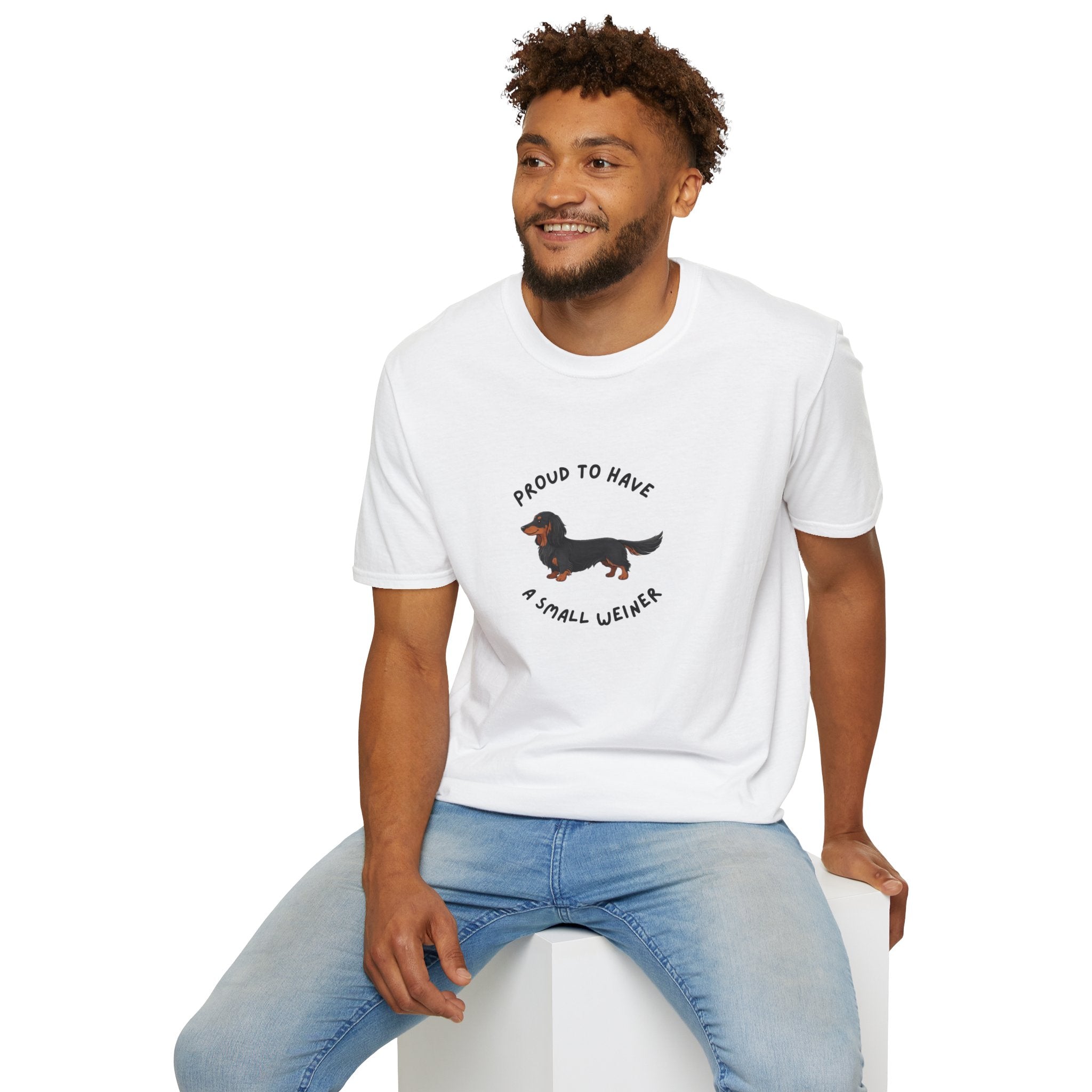 Dachshund T-Shirt — "Proud to Have a Small Weiner" Cute Wiener Dog Tee
