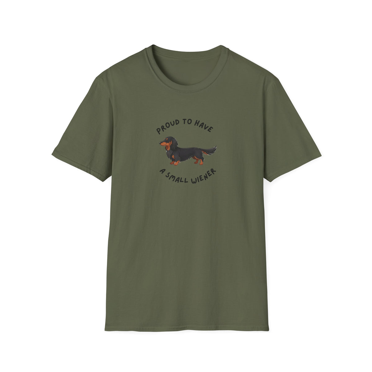 Dachshund T-Shirt — "Proud to Have a Small Wiener" Cute Wiener Dog Tee
