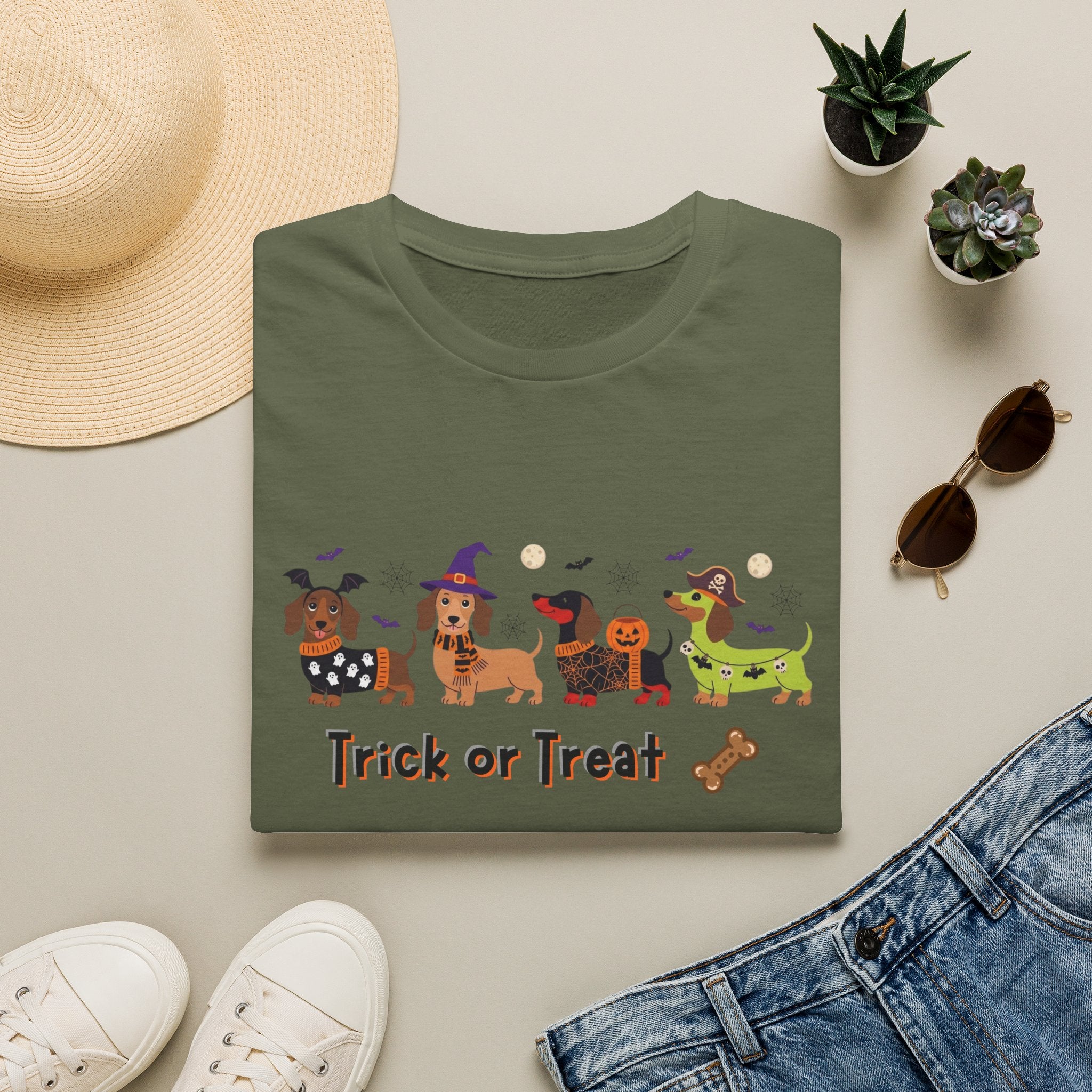 Halloween Dachshund T-Shirt — Trick or Treat Wiener Dog Tee