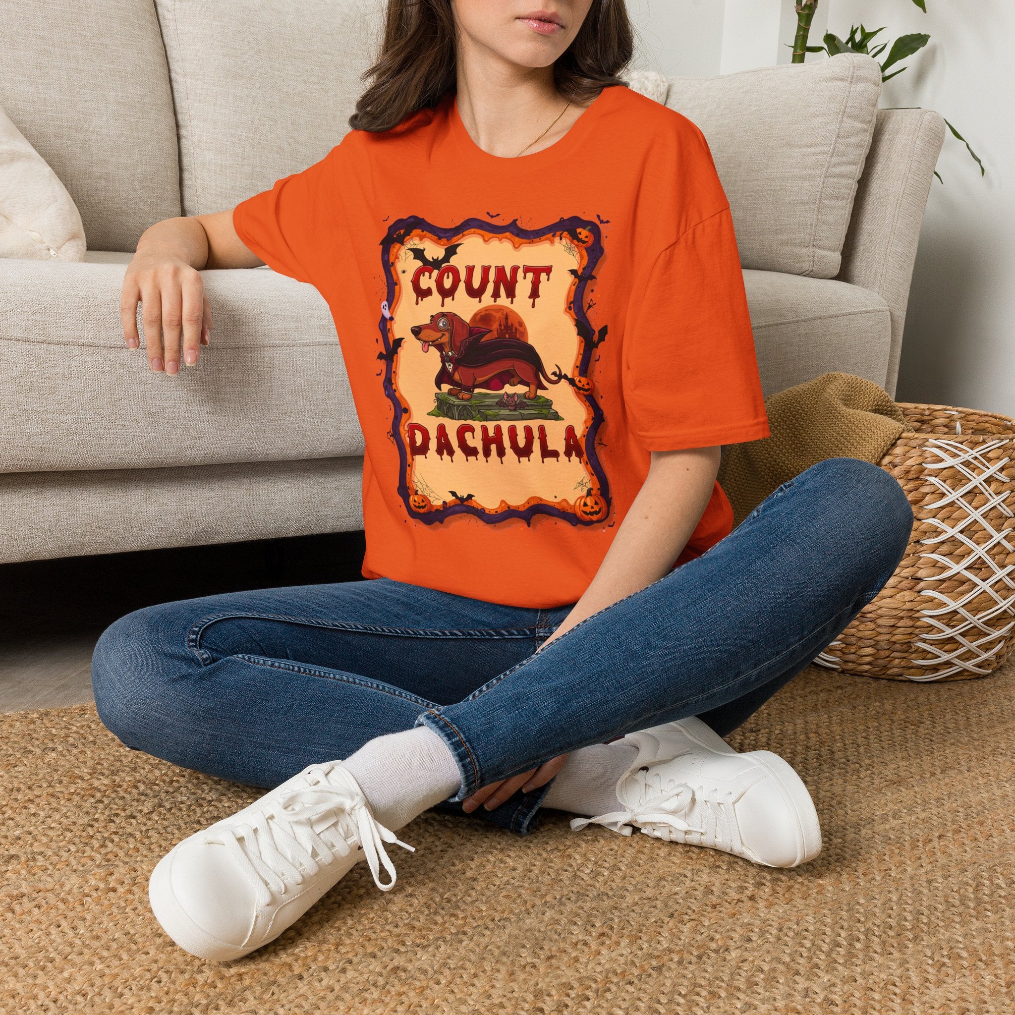 Count Dachula T-Shirt — Funny Halloween Dachshund Tee