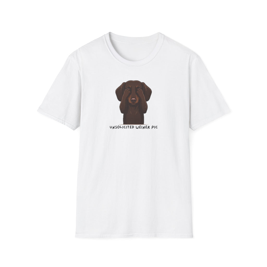 Dog Lover T‑Shirt – "Unsolicited Weiner Pic" Dachshund Graphic Tee